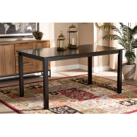 Baxton Studio RH7008T-Dark Brown-DT Eveline Modern and Contemporary Espresso Brown Finished Rectangular Wood Dining Table